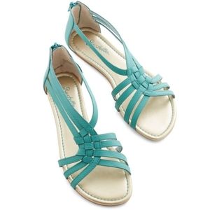 Modcloth Middle of The Night Sandal in Teal